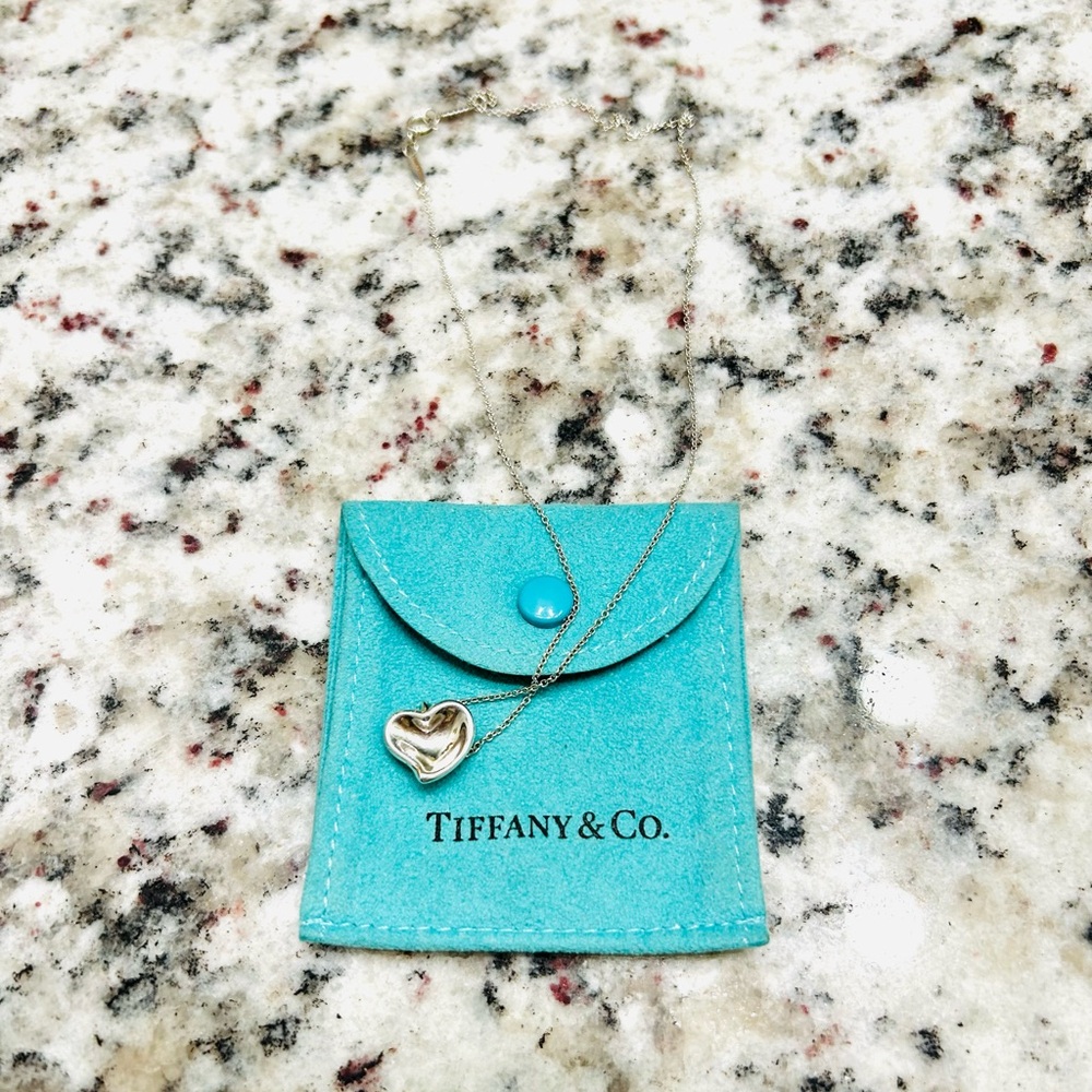 Tiffany & Co. Elsa Peretti Sterling Silver Heart Pendant Necklace